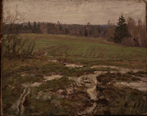 "Последний снег" Аврутис Хаим Авраамович (1928 – 2007) - картины художника. Последний снег.