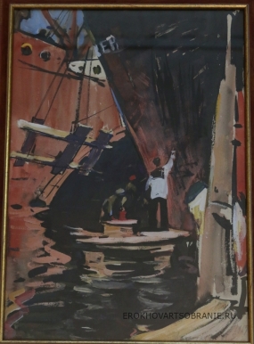 "В порту" Алексеев Адольф Евгеньевич (1934 – 2000) - картины художника. В порту.